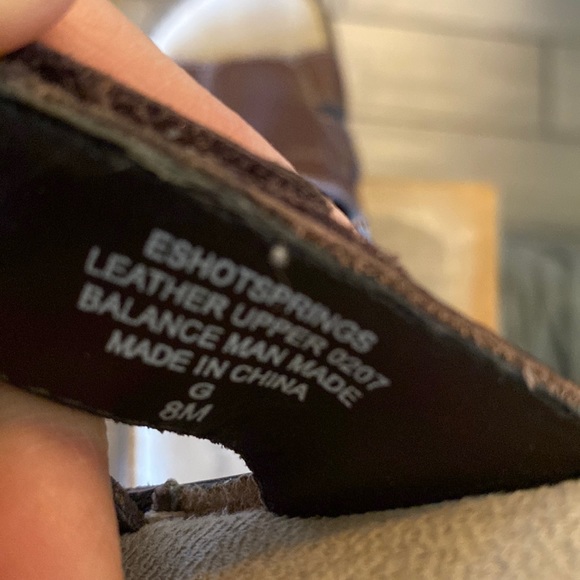 Easy Spirit Casual Slip On Leather Sandals Size 8M Brown Adjustable - Picture 7 of 8